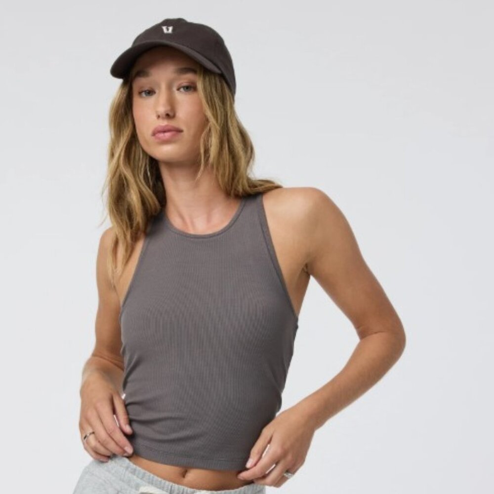 TWO Vuori Pose Plyo Tanks Green Brown Sz M